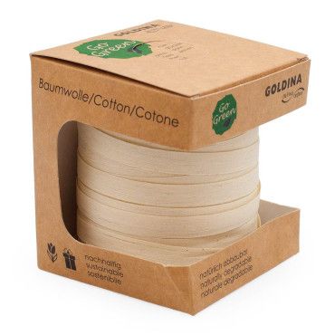 Cinta de Algodón Natural Blanco Crudo 10mm