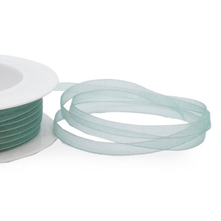 Cinta de Organza Verde Menta 7mm