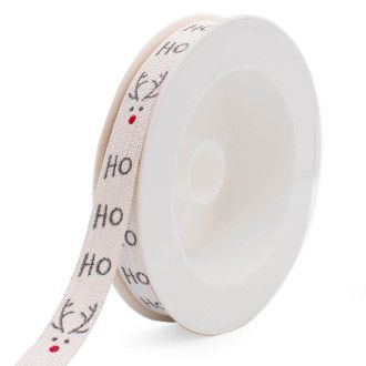 Cinta de Navidad Blanca Renos 15mm