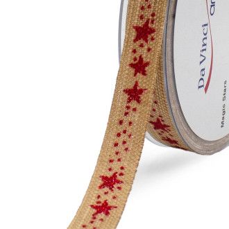 Cinta de Navidad Estrellas Mágicas 15mm