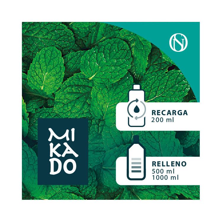 Recarga y relleno fragancia ambientador mikado Menta