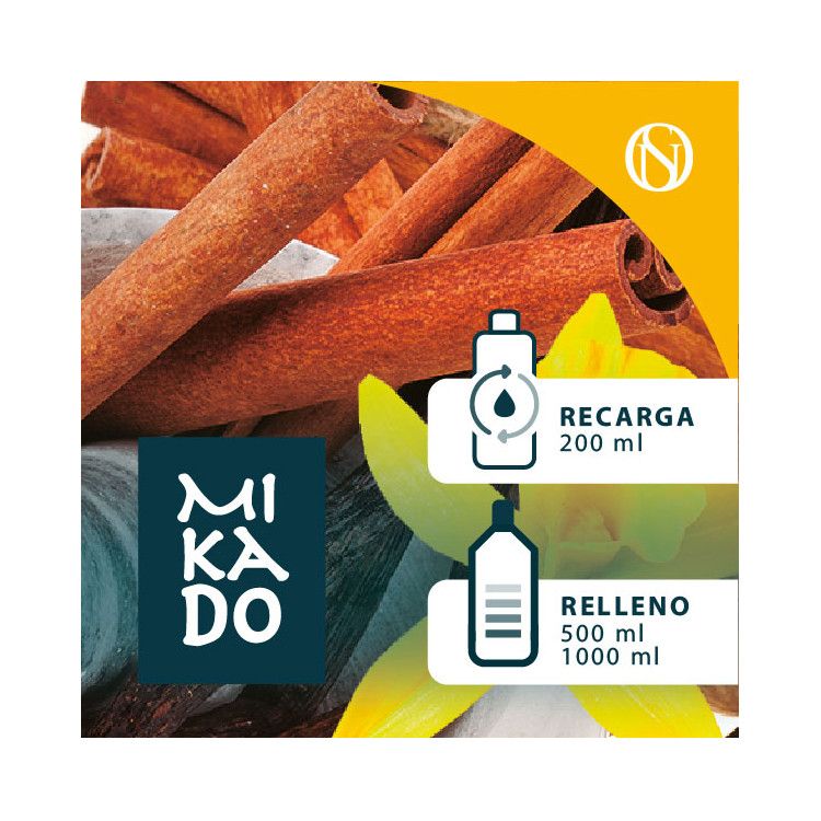 Recarga y relleno fragancia ambientador mikado Canela-Vainilla