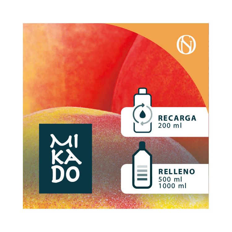 Recarga y relleno fragancia ambientador mikado Melocotón