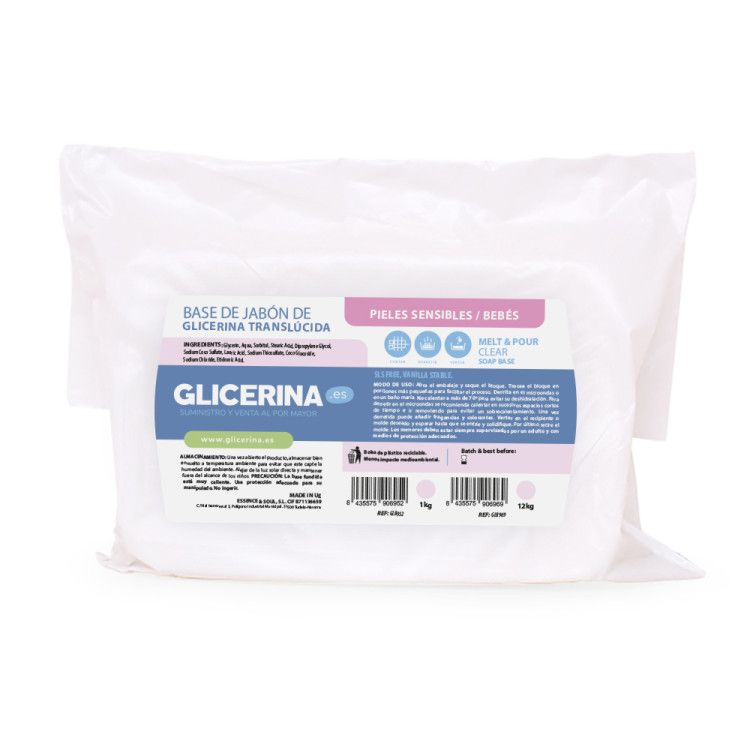 Base jabón glicerina para Pieles sensibles